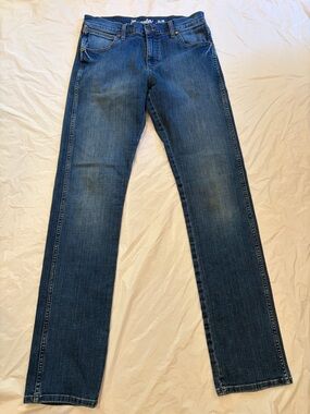 Wrangler Retro Jeans Men's Size 32x36 Blue Med Wash Slim Straight